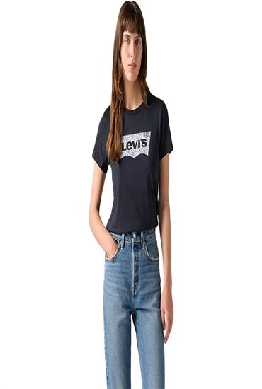 Tee - ANANDA FLORAL BW FILL PRINT BW ANTHRACITE